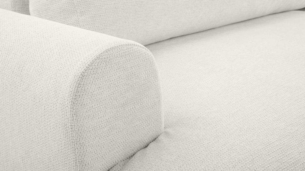 ECKSOFA mit Schlaffunktion Bordon, Weiß - Weiß, Textil (150/260cm) - Fedve
