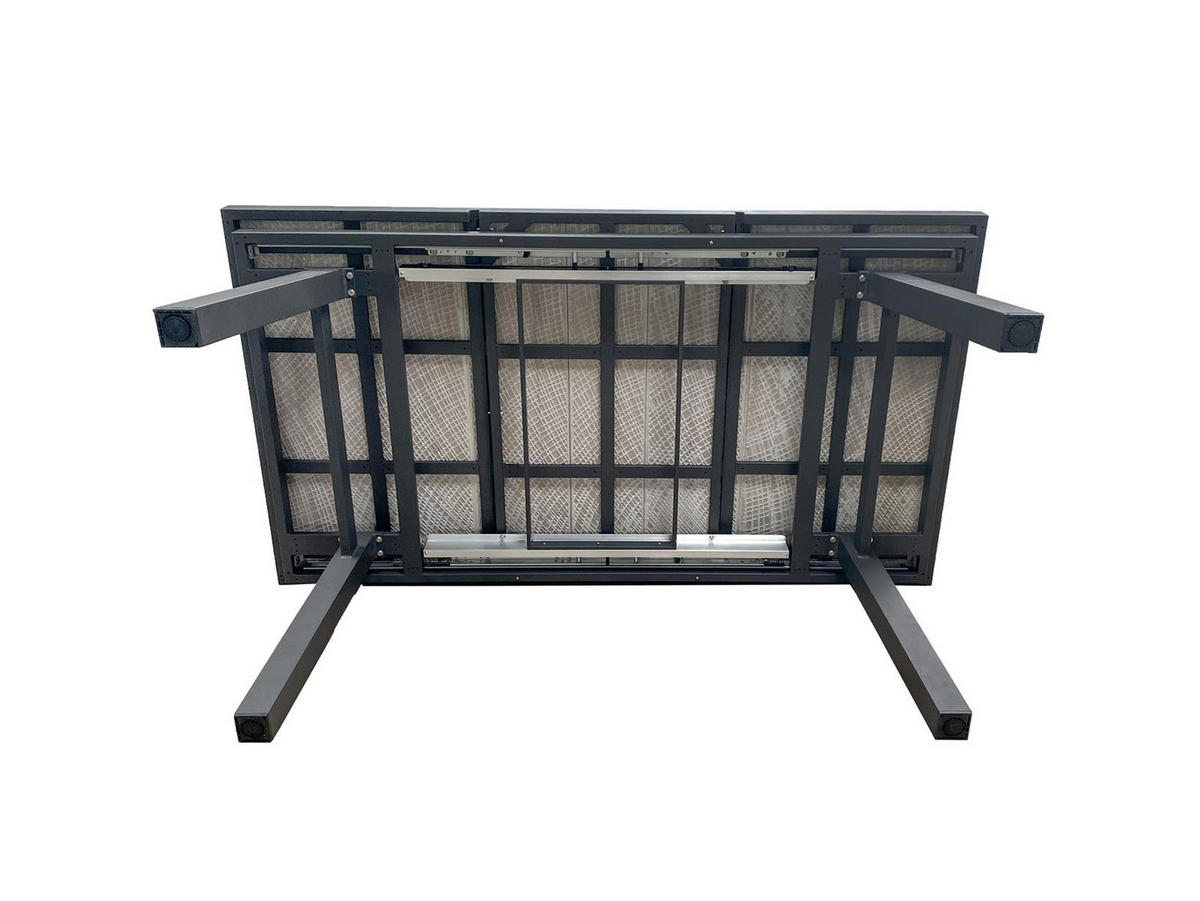 GARTENTISCH Darwin Aluminium ausziehbar 160-210/90/75 cm - Grau, Kunststoff (160/90/77cm) - Green Spirit