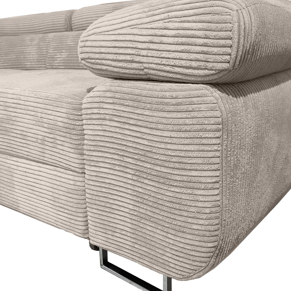 ECKSOFA Warton mit Schlaffunktion, Beige - Beige, Textil (275/202cm) - Fedve