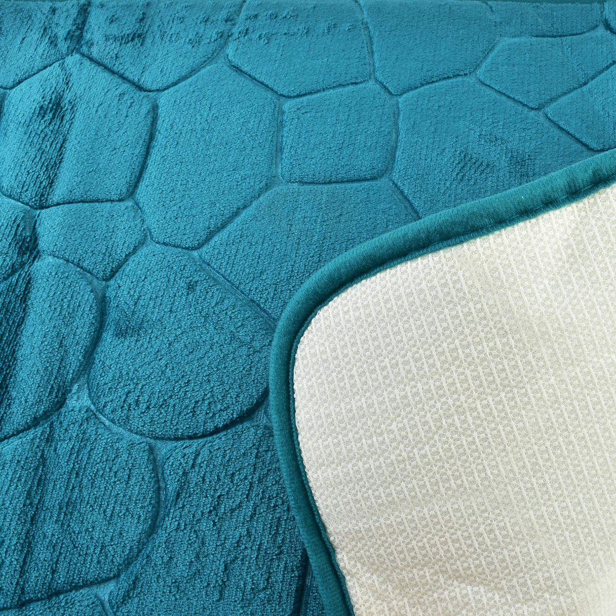 BADTEPPICH Zac Blau 80/50/2 cm Textilien - Blau, Textil (50/80cm) - Mondex
