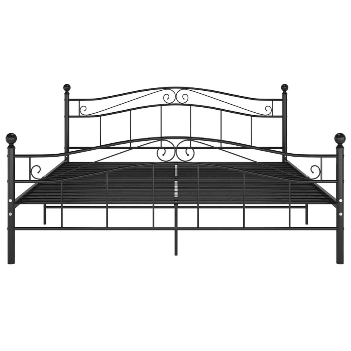 BETT Schwarz Metall 180x200 cm - Schwarz, Metall - furnicato