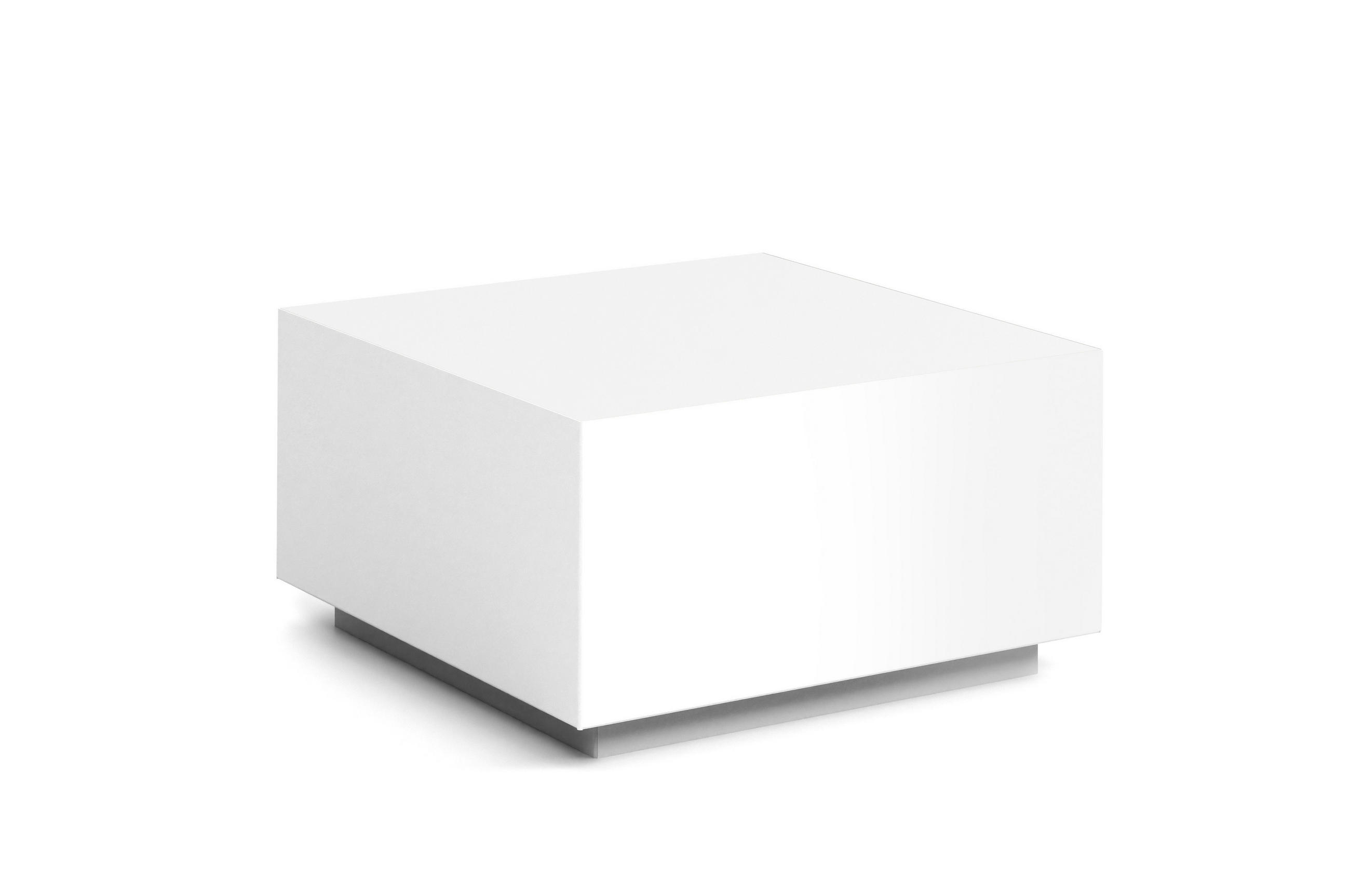 COUCHTISCH QUADRA - Weiß, Holzwerkstoff (65/65/35cm) - Meblini