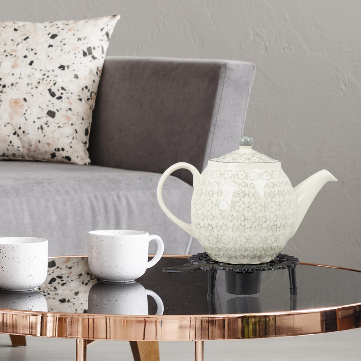 STÖVCHEN - Schwarz, Metall (14.5/5cm) - Relaxdays