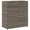GARTENSCHRANK Grau 105x55x113 cm Poly Rattan - Grau, Kunststoff (105/113/55cm) - furnicato