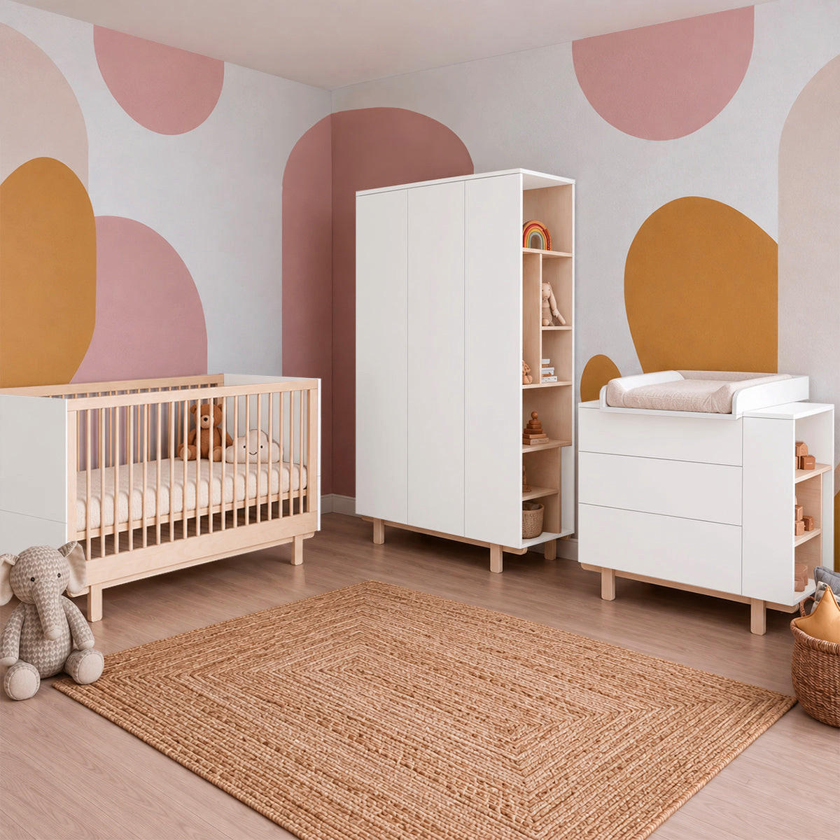 POKOJ PRO MIMINKO 2DÍLNÝ Romy Bílá - bílá, kompozitní dřevo (145/99/75cm) - Petits-meubles
