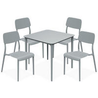 GARTENMÖBEL-SET GALIO, 5-tlg - Grau, Kunststoff - KONSIMO®