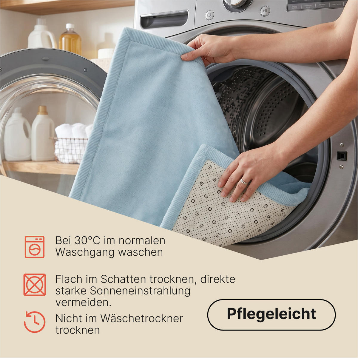 KINDERTEPPICH FLUFFIN hellblau kuschelig waschbar 80/150 cm - Hellblau, Textil (80/150cm) - Tapiso