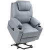 SESSEL mit Aufstehhilfe, Grau - Grau, Kunststoff (99/106/88cm) - HOMCOM