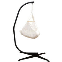 BABY-FEDERWIEGE inkl. Gestell, 205cm, bis 15kg, Weiß - Weiß, Textil (79/205/112cm) - Amanka