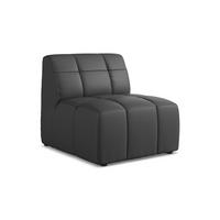 SOFAELEMENT Kunstleder Grau - Schwarz/Grau, Holzwerkstoff/Kunststoff (75/77/90cm) - Makamii