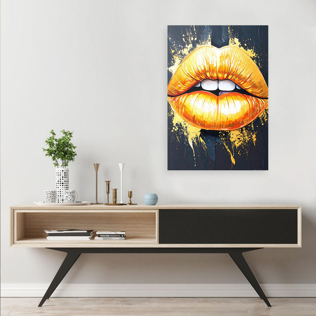 LEINWANDBILD Popkultur 70x100cm - Goldfarben, Textil (70/100cm) - Feeby