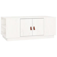 COUCHTISCH Weiß 100x50x41 cm Massivholz Kiefer - Weiß, Holz (100/50/41cm) - furnicato