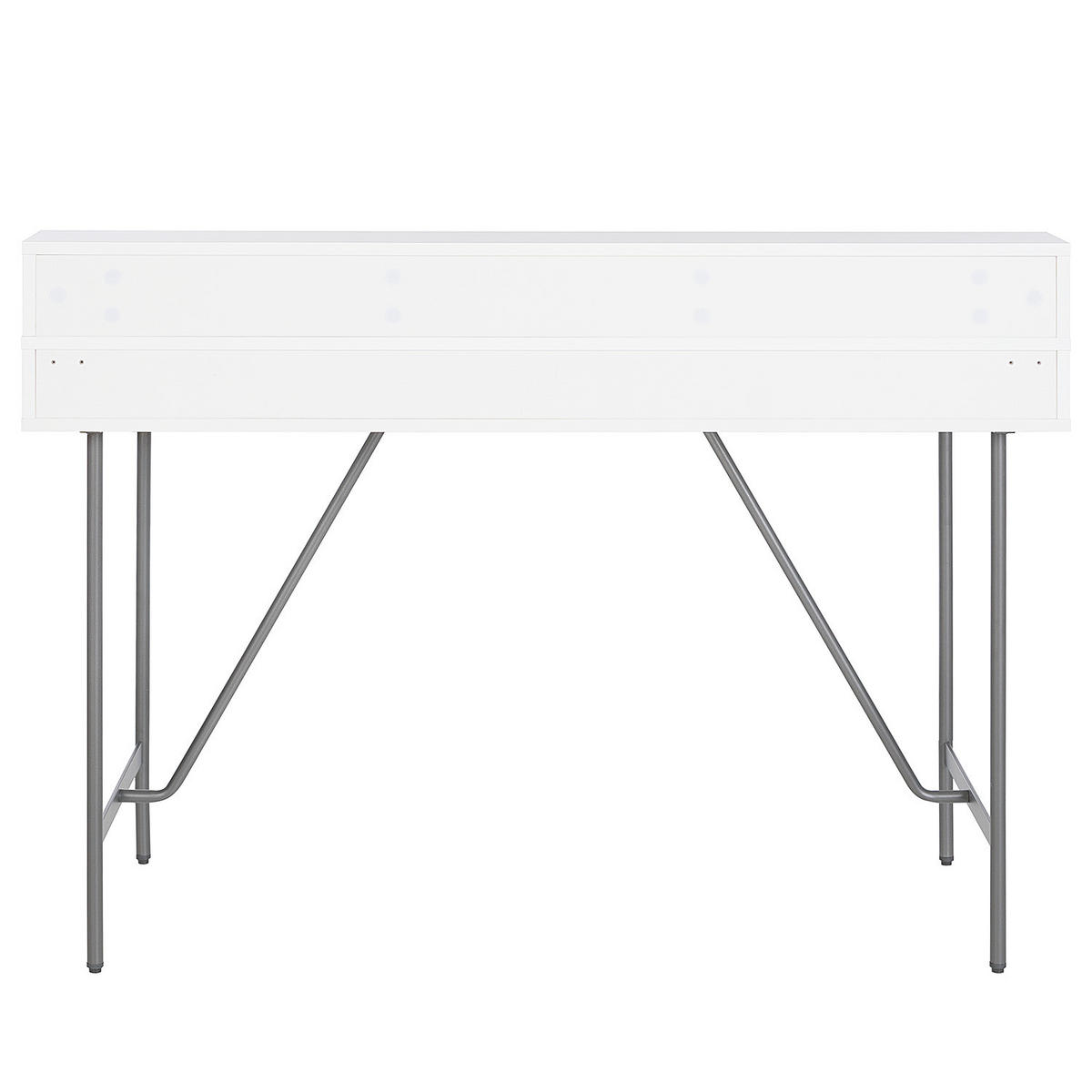 SCHREIBTISCH - Weiß / Schwarz - Weiß, Holzwerkstoff/Metall (55/120/87cm) - home24