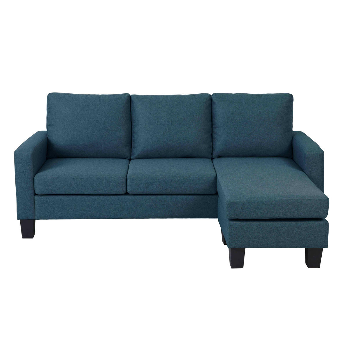 SOFA 3-Sitzer, Blau - Blau, Textil (128/85/192cm) - Oviala