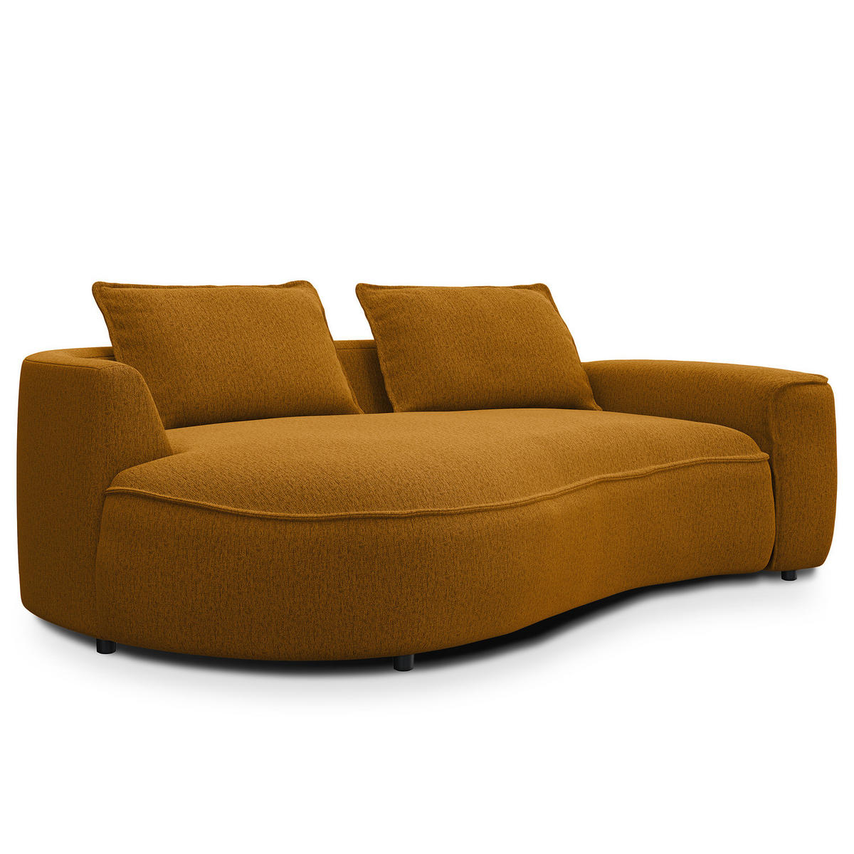 2,5-SITZER SOFA - Orange, Textil (217/82/156cm) - home24