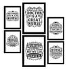 POSTER Set Mit 6 Krankenschwester In Rustikale Zitate A3 & A4 Rahmenlos - Klar, Papier (29/3cm) - Nacnic
