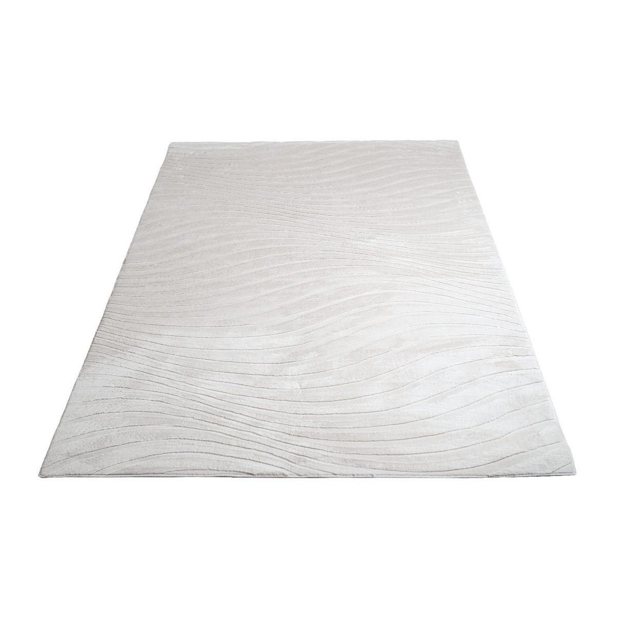 KURZFLOR-TEPPICH Waves 503 Hellgrau/ Taupe 160x230 cm - Taupe, Textil (160/230cm) - carpet city