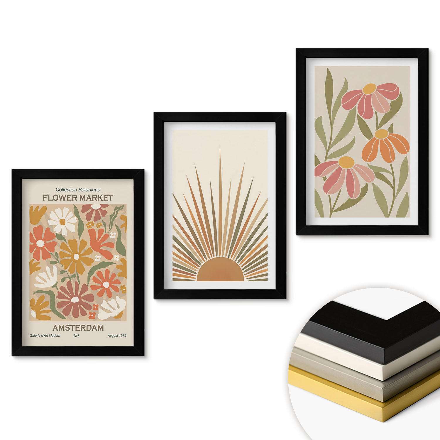 ArtPrintCave Wandbilder Schwarz 20x30 cm