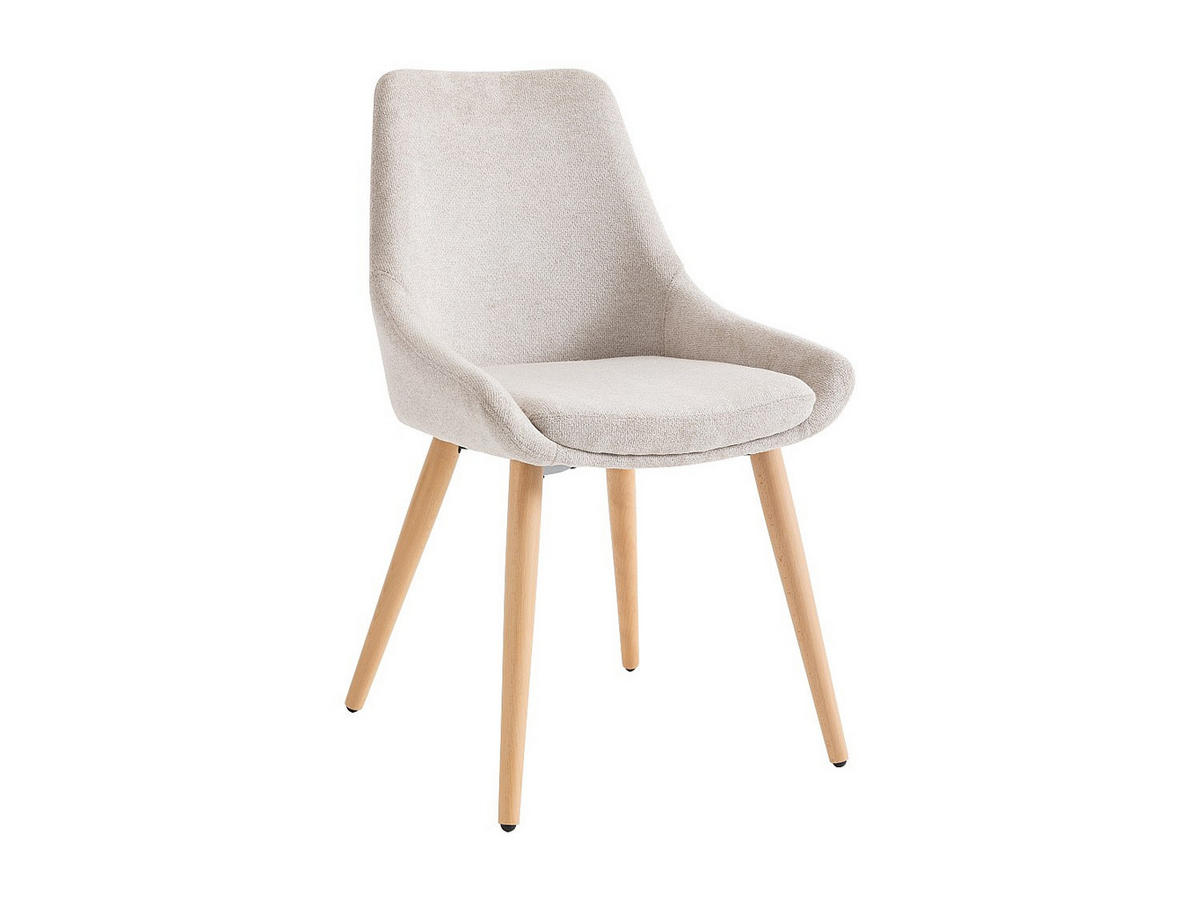 STUHL - 49cm x 56cm - Polyester - beige - MASURIE - Beige, Textil (49/85.5/56cm) - Vente-Unique