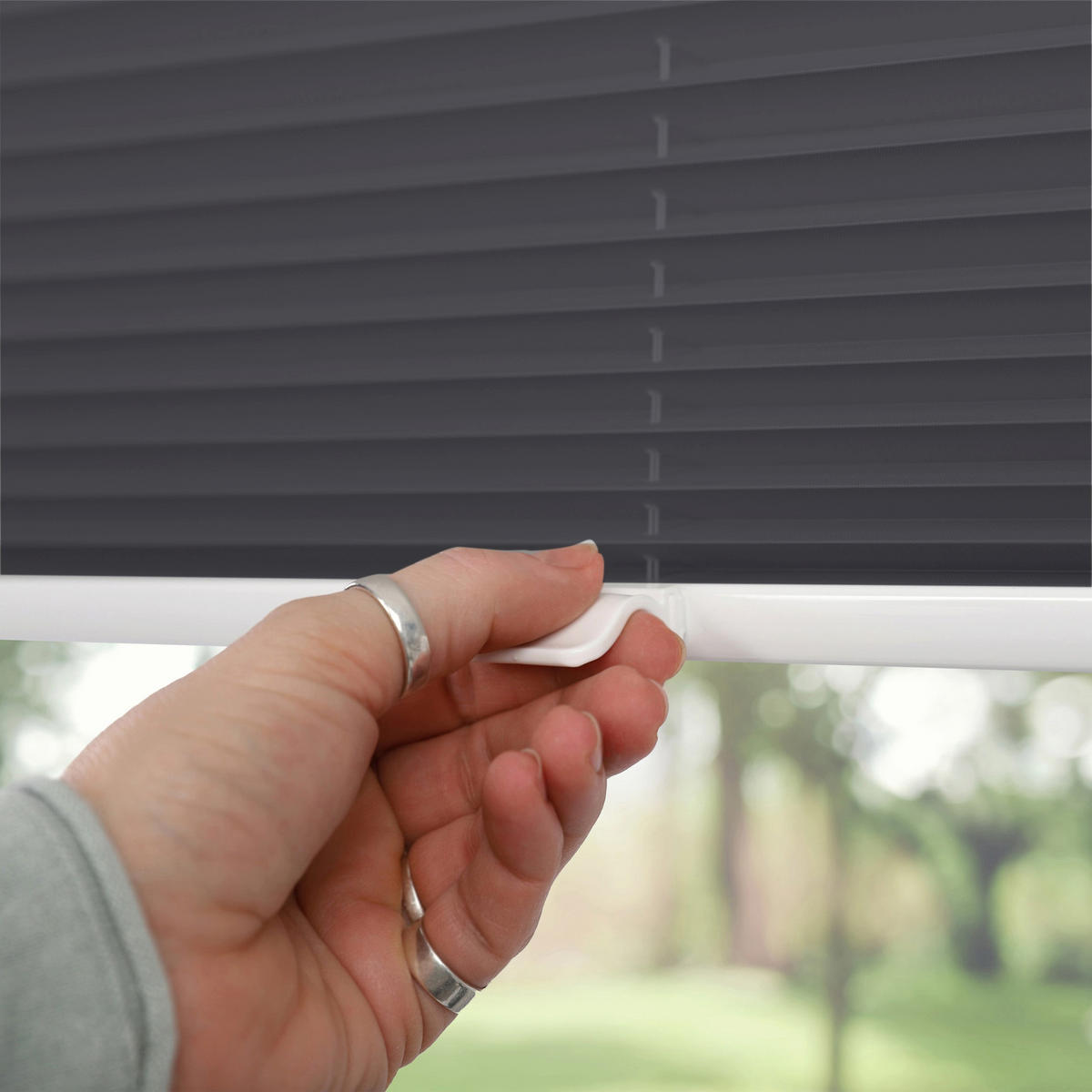PLISSEE Thermo Basic 100 x 210cm Klemmfix ohne Bohren - Grau, Textil (100/210cm) - Deco-Raum