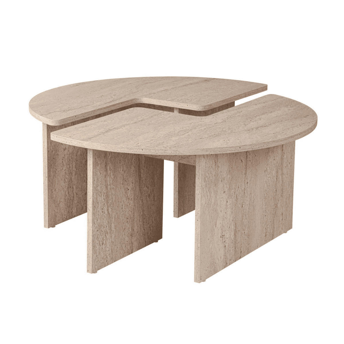 Calicosy Couchtisch Beige 90x41x90 cm