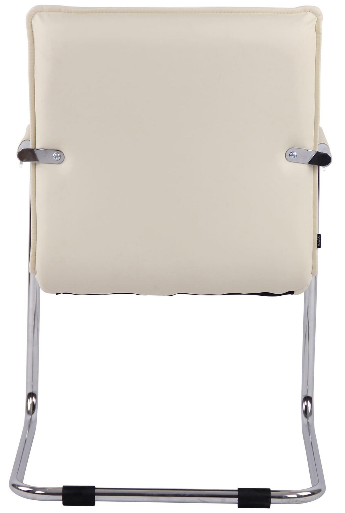 SCHWINGSTUHL 2er Set Lederlook creme - Chromfarben/Creme, Textil/Metall (57/89/64cm) - CLP