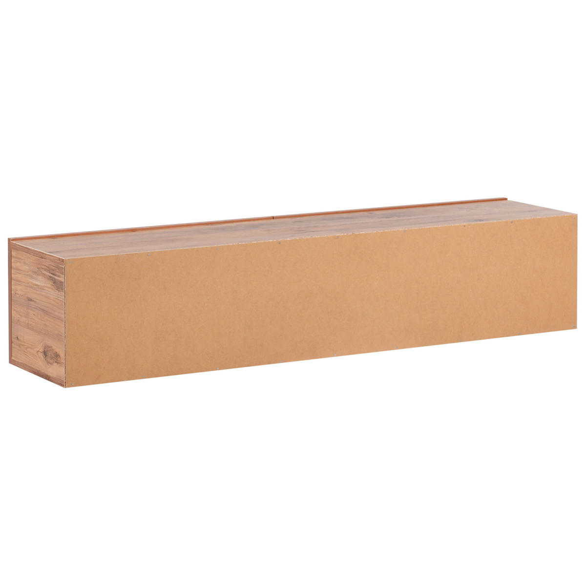 WANDMONTIERTER-TV-SCHRANK Rot/Braun Gladstone - Rot/Braun, Holzwerkstoff (140/30/32cm) - Beliani
