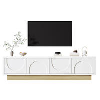 TV-LOWBOARD 175/40/41,5 cm Weiß aus MDF mit Push-to-Open - Weiß, Holzwerkstoff (40/41.5/175cm) - OKWISH