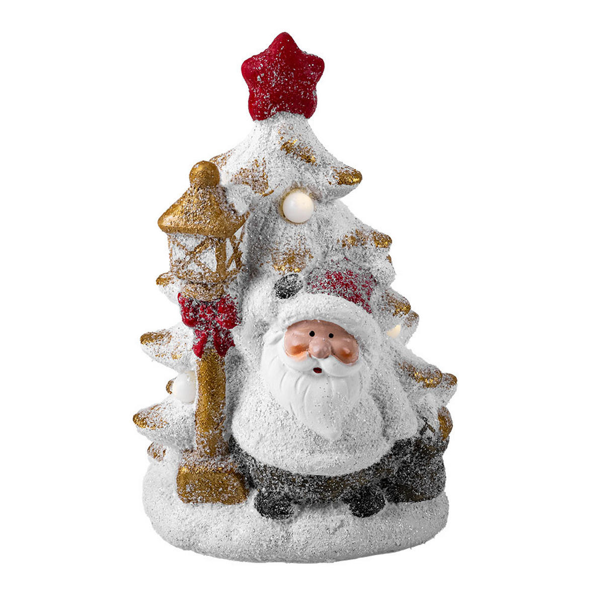 LED DEKOFIGUR Weihnachtsmann Bunt 2er Set - Multicolor, Kunststoff (14.5/12/22cm) - Globo Lighting