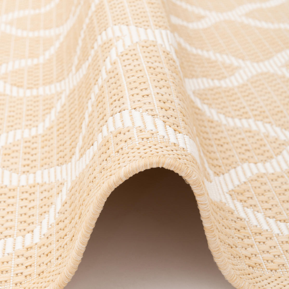 IN & OUTDOOR TEPPICH FLACHGEWEBE VALENCIA MODERN - Honig, Textil (160/230cm) - Pergamon