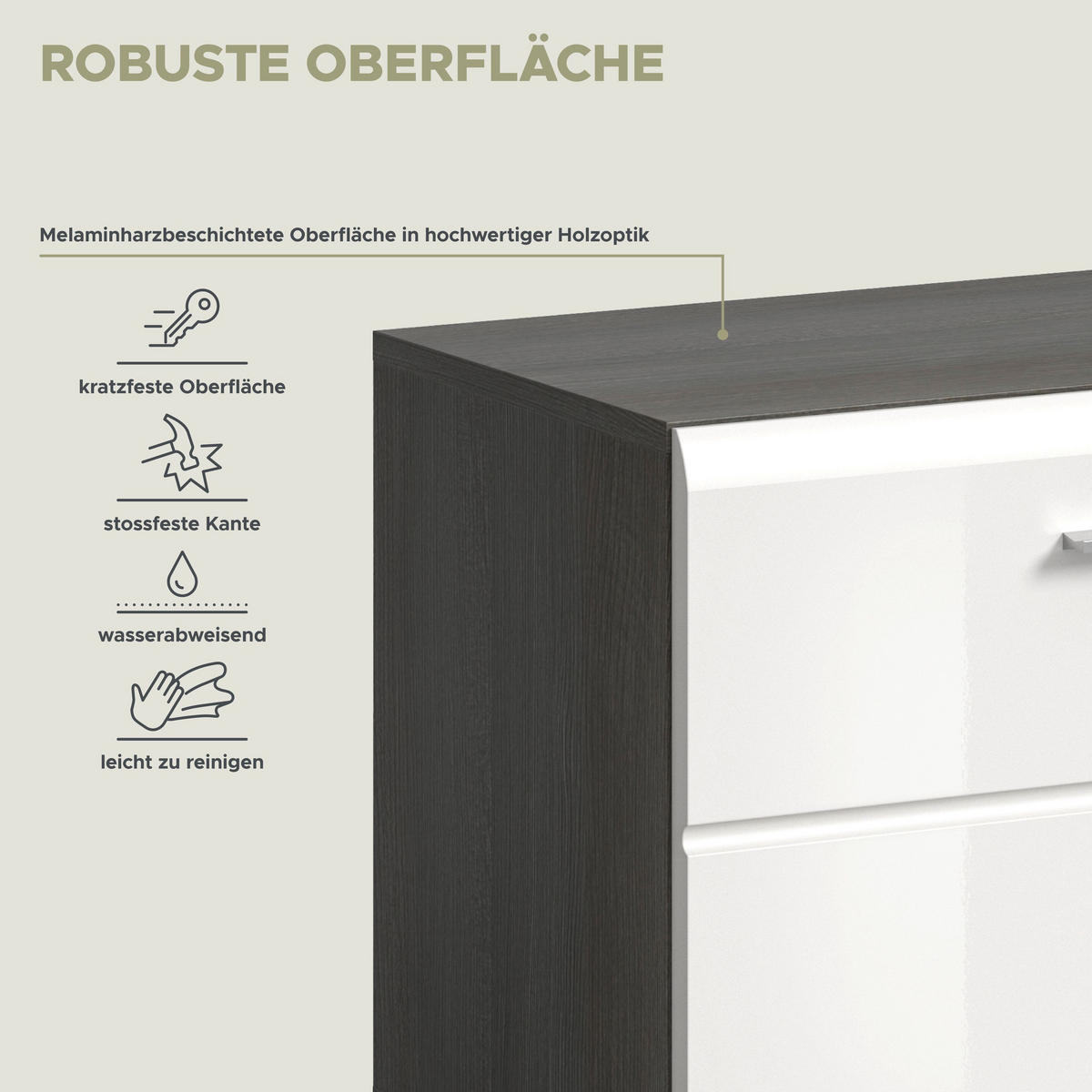 GARDEROBENKOMBINATION Salsa 155x192x37 cm Rauchsilber Weiß 3tlg. - Silberfarben, Holz (155/192/37cm)