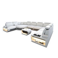 LEDERSOFA Asti L - Schwarz/Weiß, Leder (427/93/280cm) - Sofa Dreams