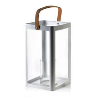 LATERNE Louis Weiß 34/19/21 cm Metall - Weiß, Metall (19/21/34cm) - Mondex