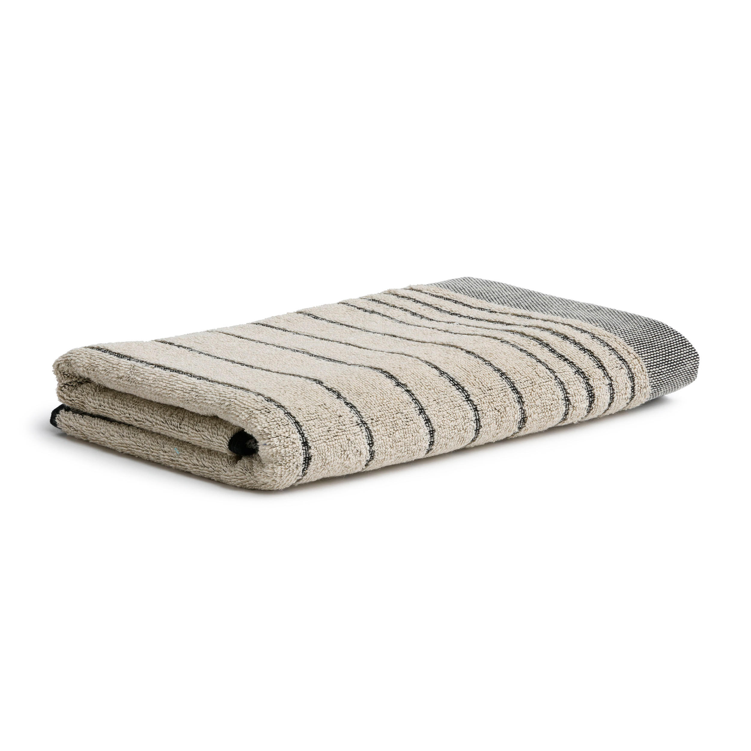 DUSCHTUCH EDEN - Schwarz/Naturfarben, Textil (80/150cm) - MÖVE