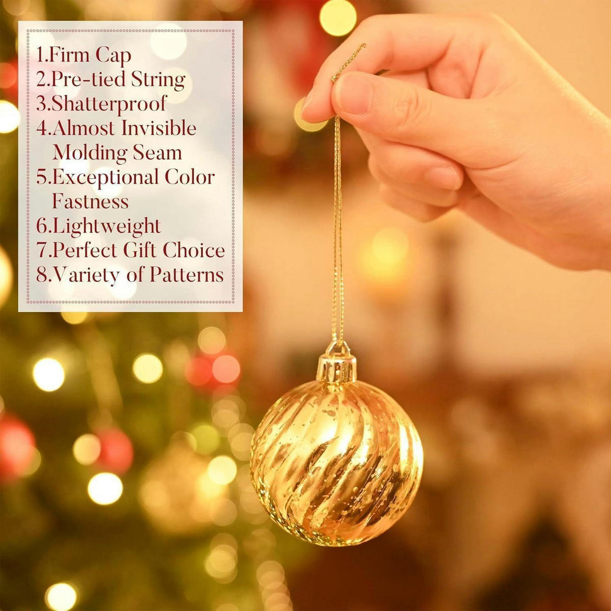WEIHNACHTSKUGELN 100-teiliges Set Rot Gold - Multicolor, Kunststoff (6/6/6cm)