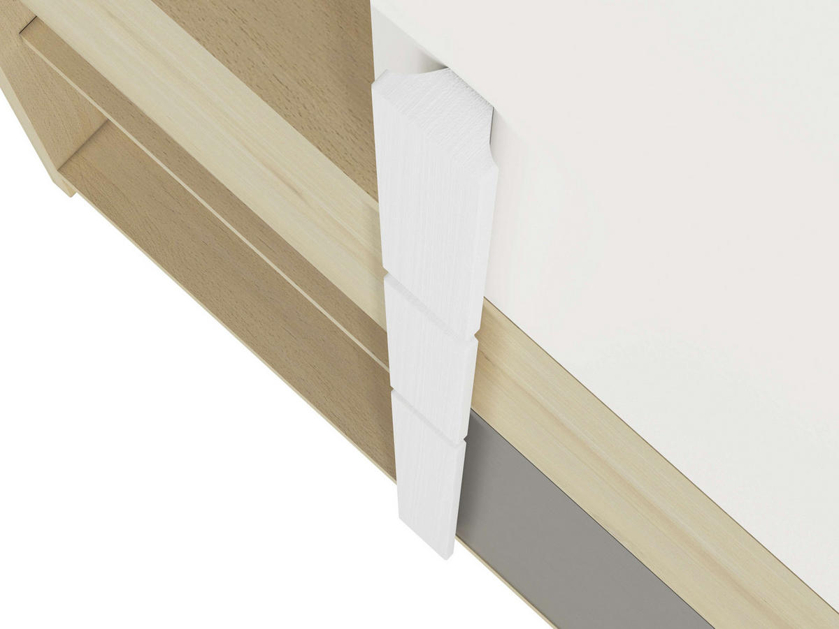 STANDREGAL – DROP 0301 – 80 cm – Drop – Weiß - Weiß, Holzwerkstoff (80/199/40cm) - hi-markt