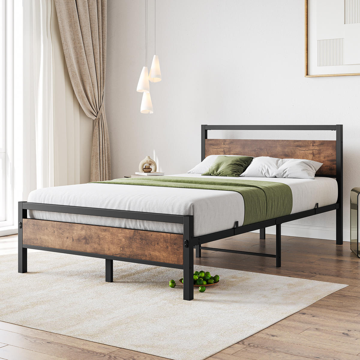 METALLBETT 120/200 cm DE-33024 mit Lattenrost und Stauraum Braun - Braun, Metall (120/200cm) - ComfortXL
