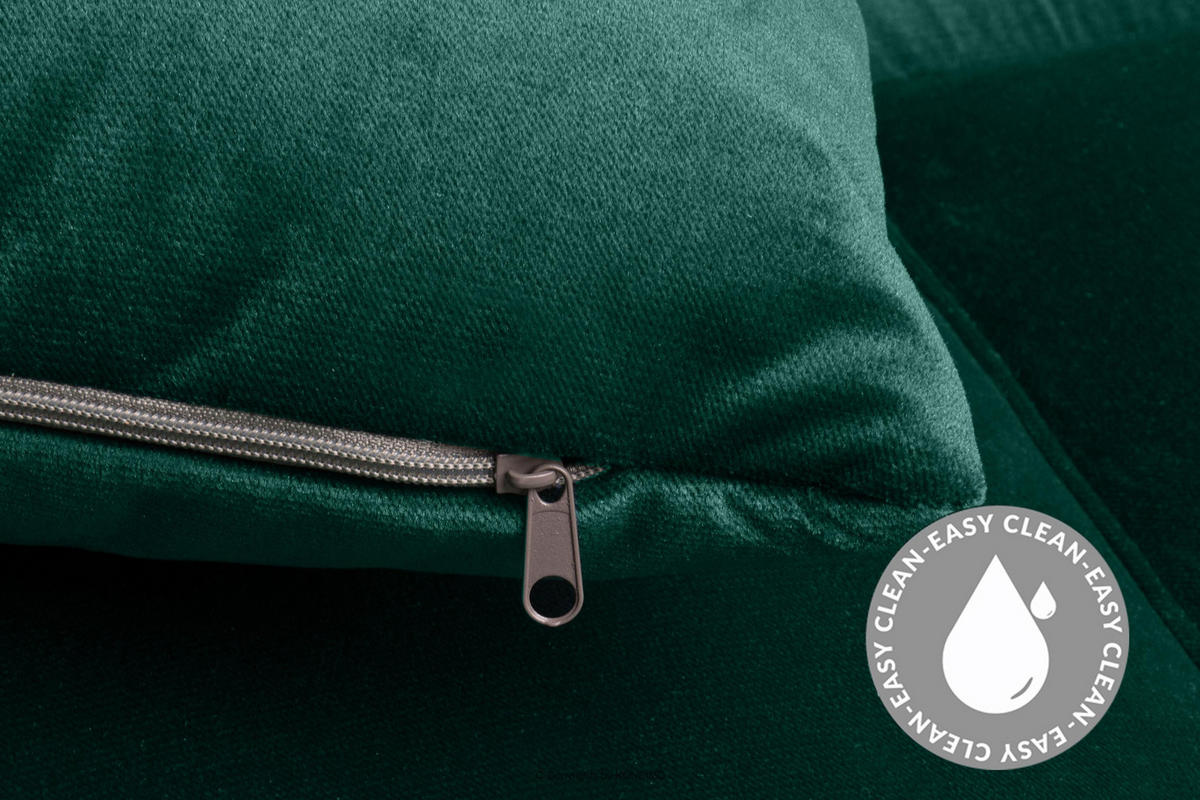 SCHLAFSOFA ORIO 3 Personen, Velours-Stoff, Grün - Grün, Textil (219/90/90cm) - KONSIMO®