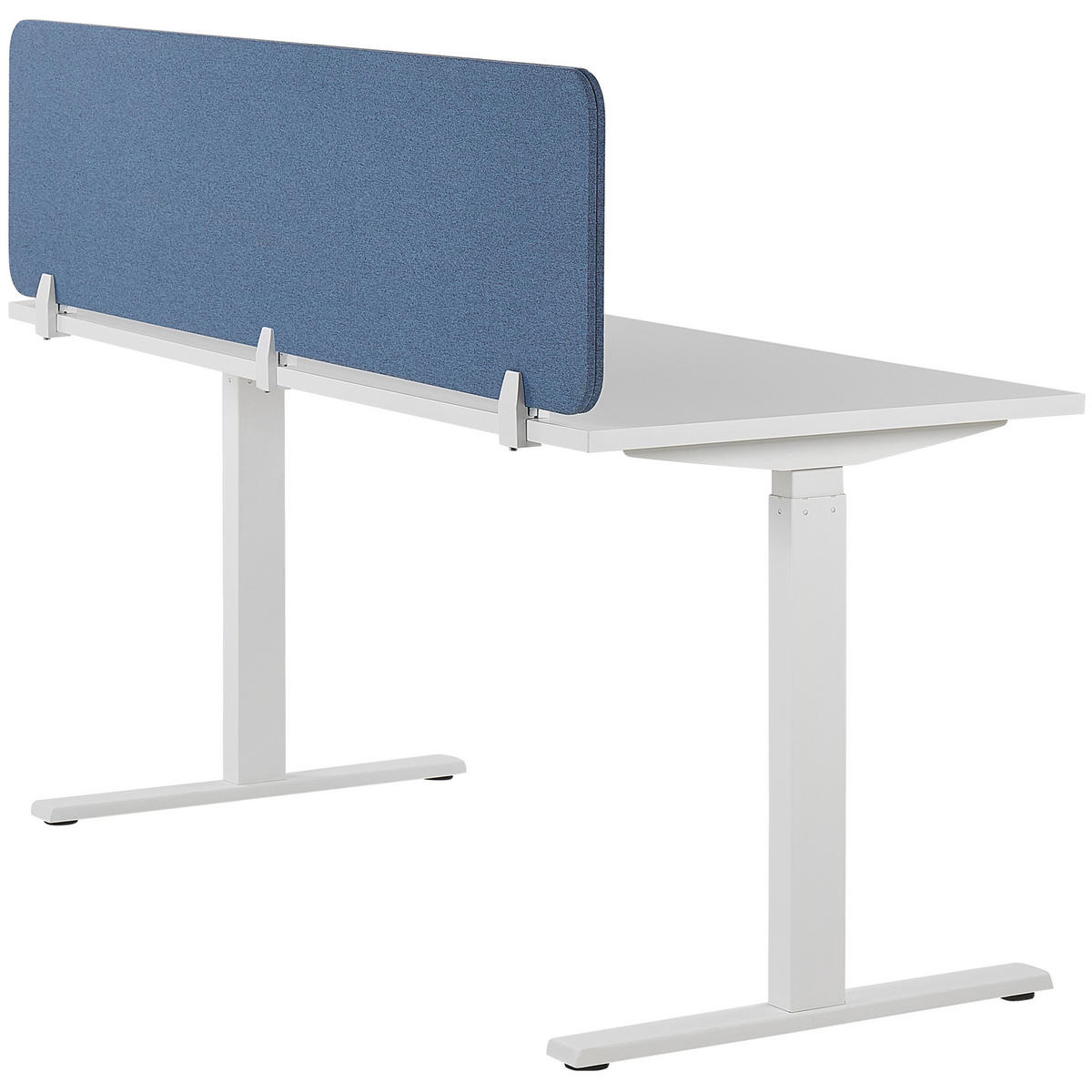 SCHREIBTISCHTRENNWAND 180 x 40 cm Blau Wally - Blau, Textil (180/40/2cm) - Beliani