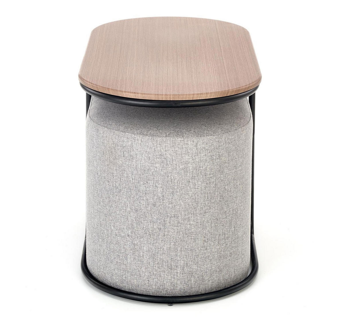 COUCHTISCH Pampa Nussbaum / schwarz / aschgrau 88 / 43 / 49cm - Walnussfarben/Schwarz, Holz/Holzwerkstoff (43/88/49cm) - Feldmann-Wohnen
