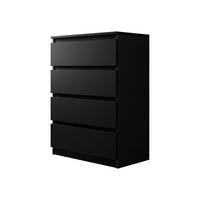 KOMMODE Malwa M4 - Schwarz, Holzwerkstoff (70/100/40cm) - MIRJAN24
