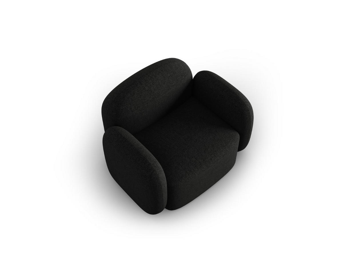 SESSEL Blair aus Chenille-Stoff mischung schwarz - Schwarz, Textil (87/80/119cm) - Micadoni