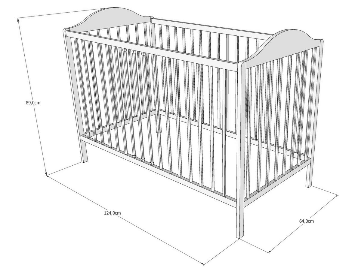BABYBETT 60x120 cm in grau - Grau, Holzwerkstoff (60/120cm) - Kids Collective