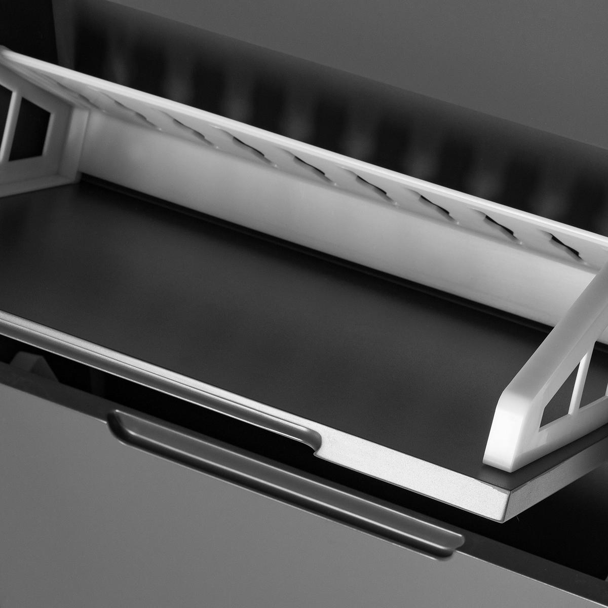 SCHUHSCHRANK mit Spiegeltür - Dunkelgrau/Schwarz, Holzwerkstoff (84/185/17cm) - home24