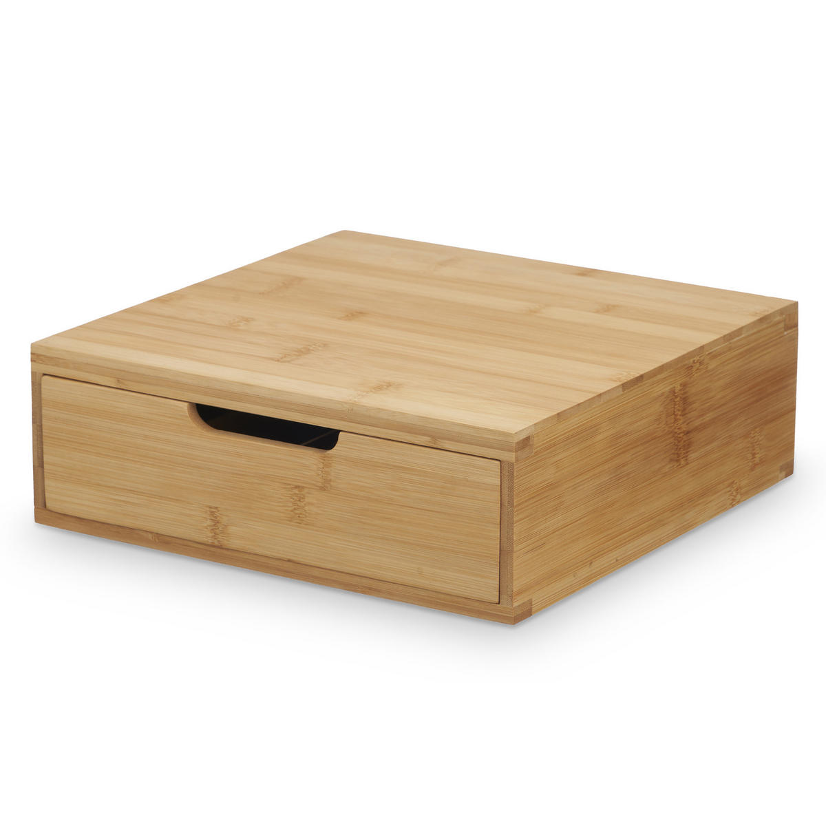 BAMBUSBEHÄLTER für Kaffeekapseln 30/30/10 cm - Braun, Naturmaterialen (30/10/30cm) - Kinvara