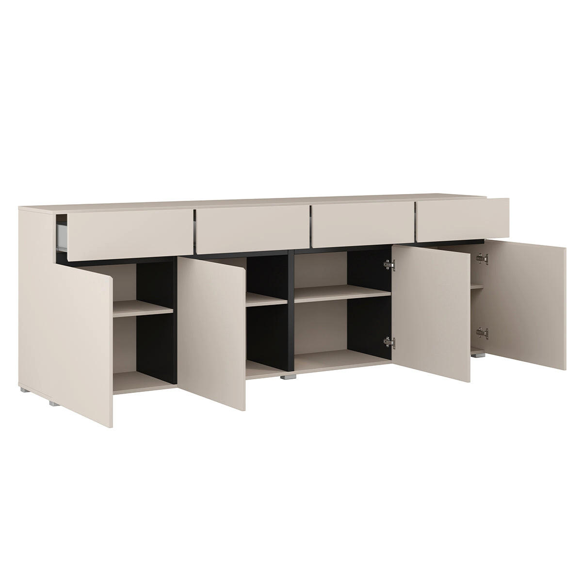 SIDEBOARD Lilia Kašmír - kašmírová, kompozitní dřevo (225/78.5/40cm) - Petits-meubles