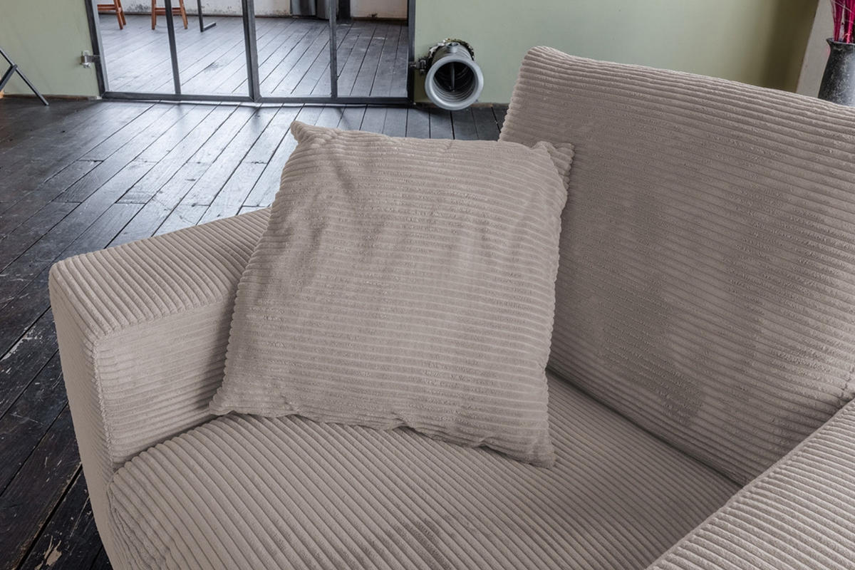 SPITZKISSEN MADELINE Taupe Cord - Taupe, Textil (50/14cm) - KAWOLA