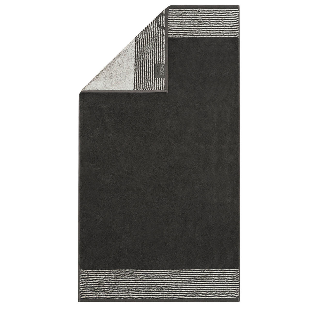 DUSCHTUCH Frottee in Grau 80 x 150 cm - Anthrazit, Naturmaterialien (80/150cm) - Cawoe
