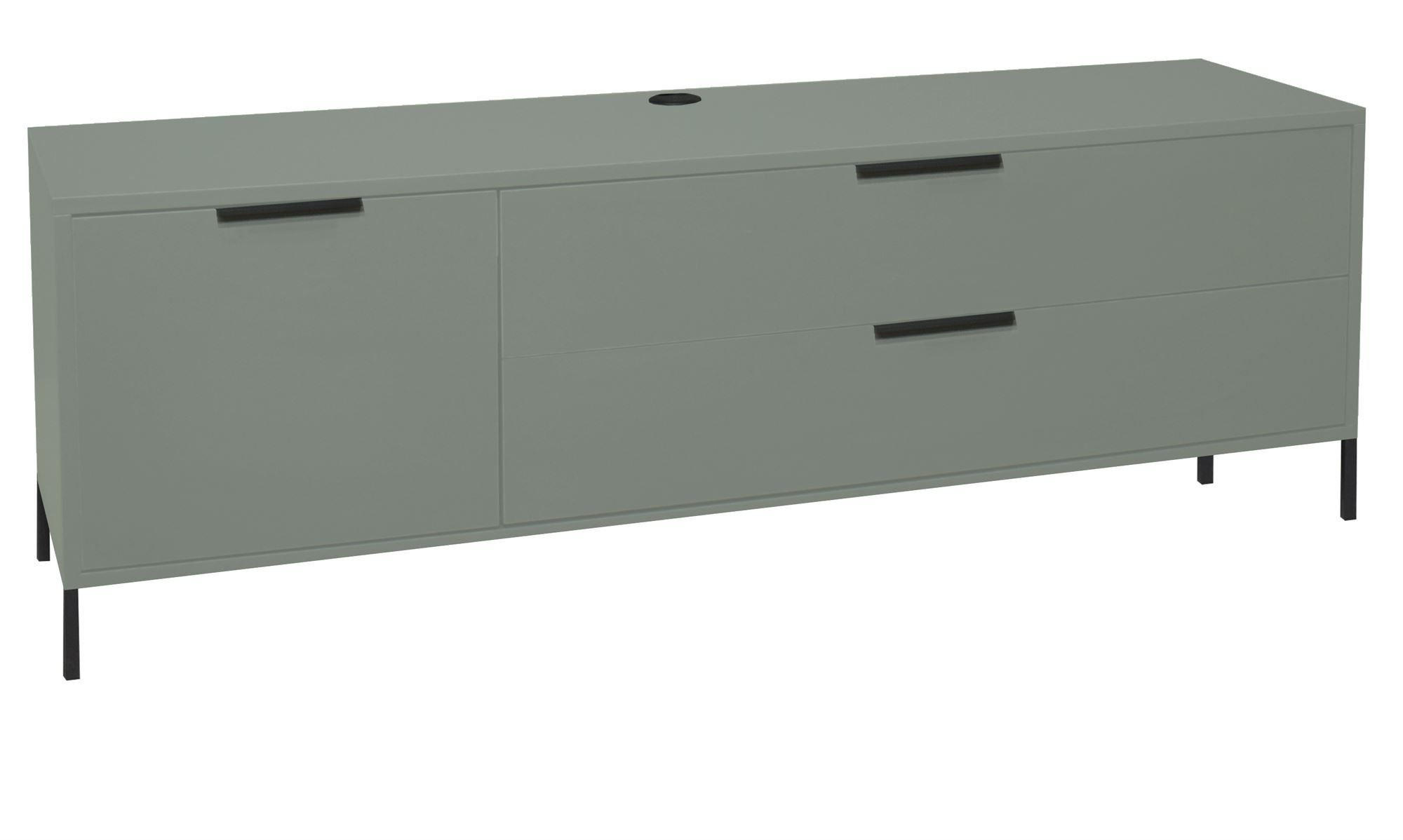 LOWBOARD Erna 168x45x62 Pinie Green matt Lack - Grün, Holzwerkstoff (168/62/45cm) - 58aufmkessel