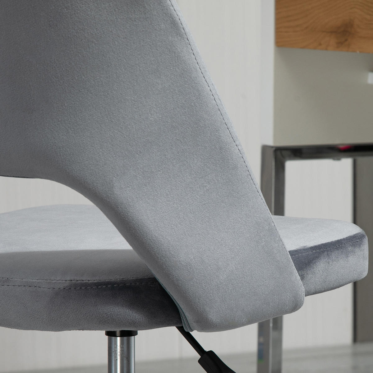 SCHREIBTISCHSTUHL, Höhenverstellbar Homeoffice Stuhl ohne Armlehne, Dunkelgrau - Dunkelgrau, Textil (60/91/49cm) - Vinsetto